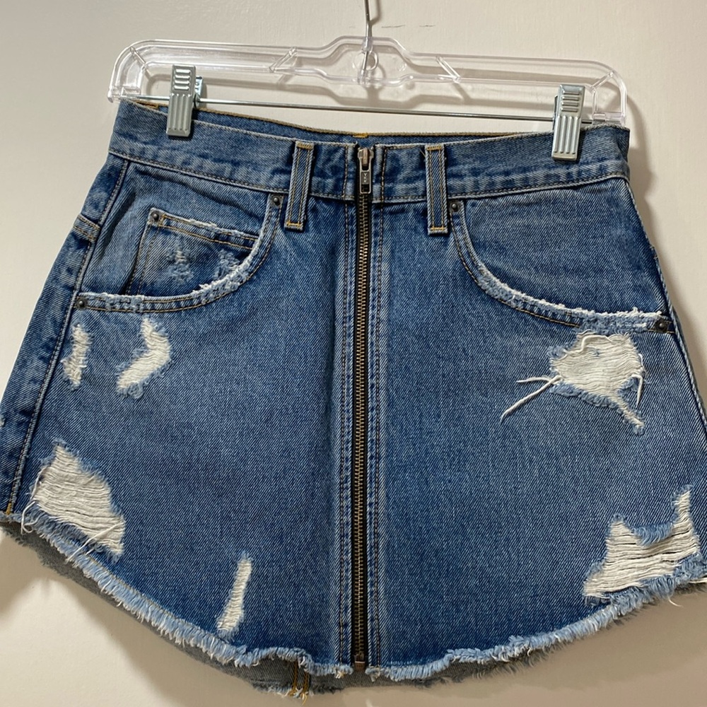 Denim mini skirt